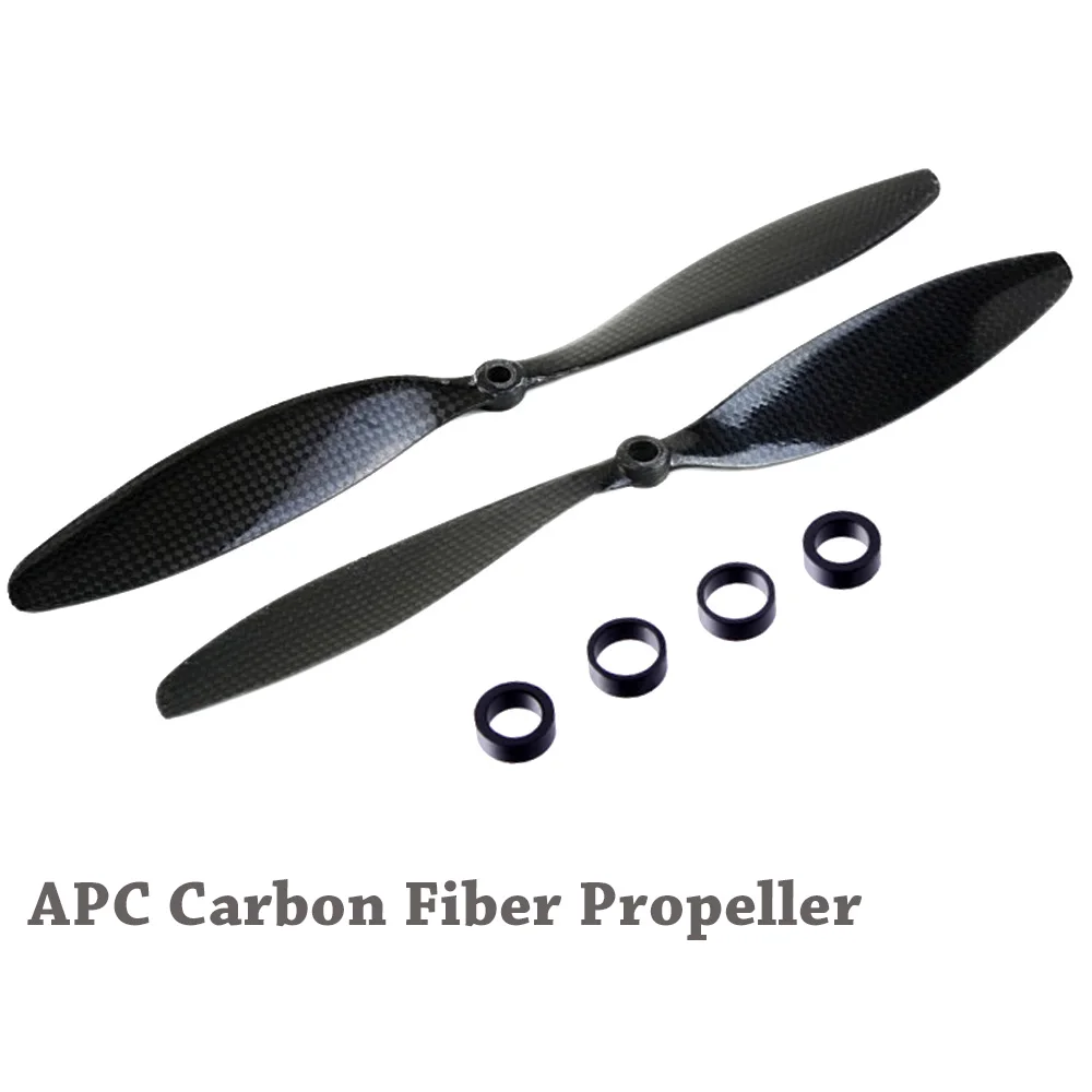 2 пара/лот APC 8045/1045/1047/1147/1238/1260/1245 из углеродного волокна Пропеллер CF лопасти для