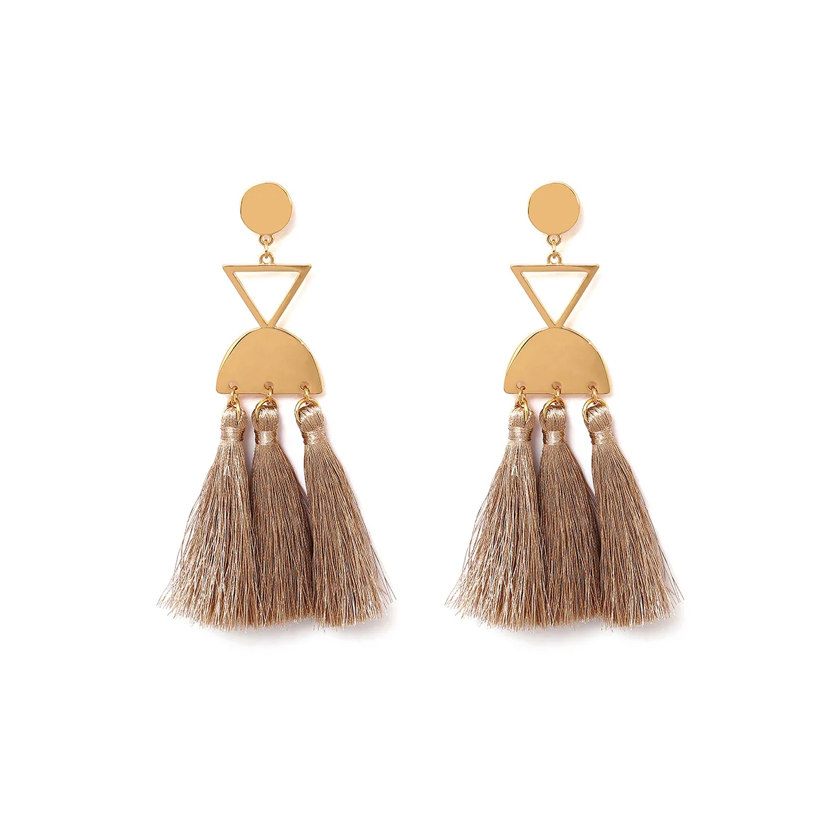 

Fashion Bohemian Exaggerated Retro Long Handmade Tassel Dangle Earrings for Women