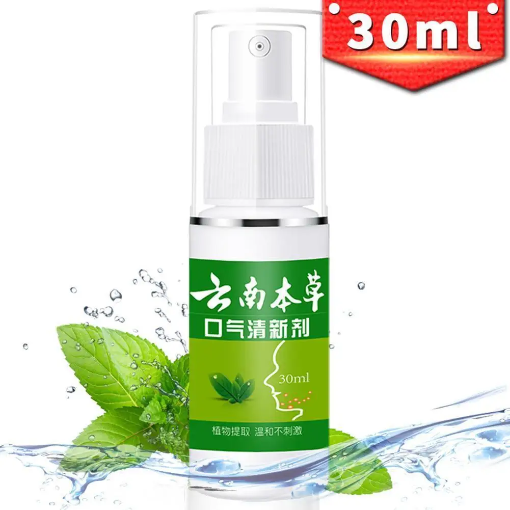 

30ml Breath Freshener Spray Oral Odor Treatment Halitosis Mouth Spray Mint Spray Refresher Treatment Freshening For Women M N7F4