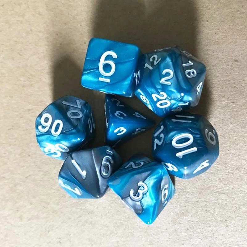 49 шт. акриловые кости многогранные настольные игры цифровые игральные