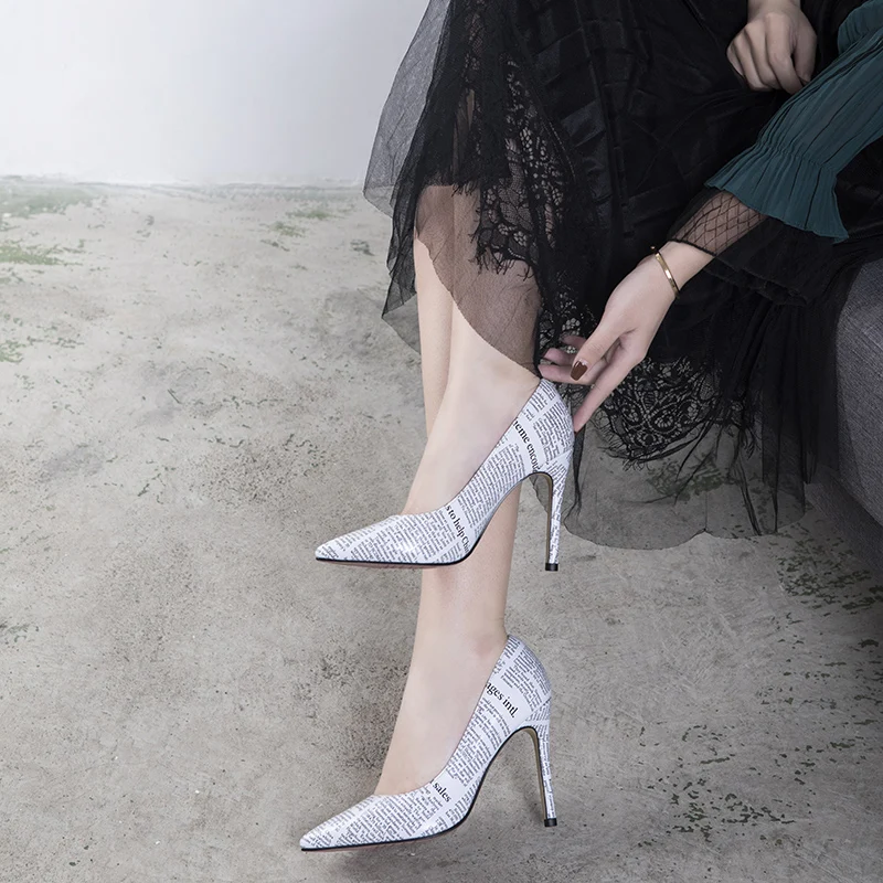 Женские туфли с заостренным носком на высоком каблуке размеры от 30 до 44|Женские