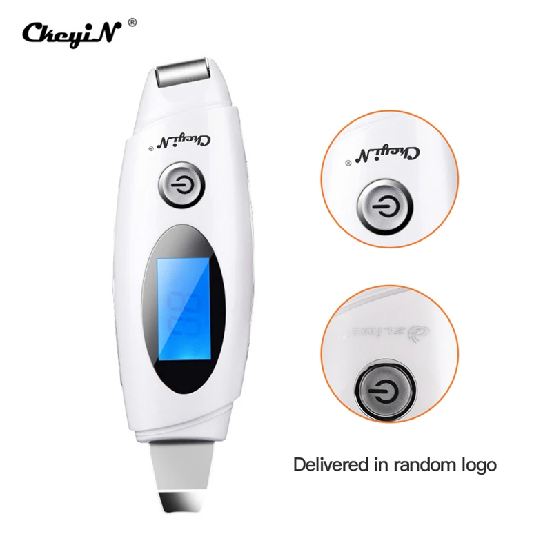 

Ultrasonic Skin Scrubber Blackhead Remover Face Scrubber Cleanser Facial Pore Cleaner Face Lifting USB Face Skin Scraper