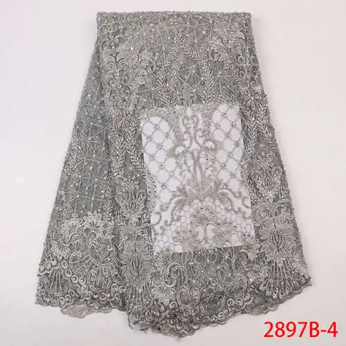Африканская кружевная ткань высокое качество кружева, роскошное кружевное Новое тяжелое платье, модное Свадебное кружево для шитья Mr2897b - Цвет: as picture4