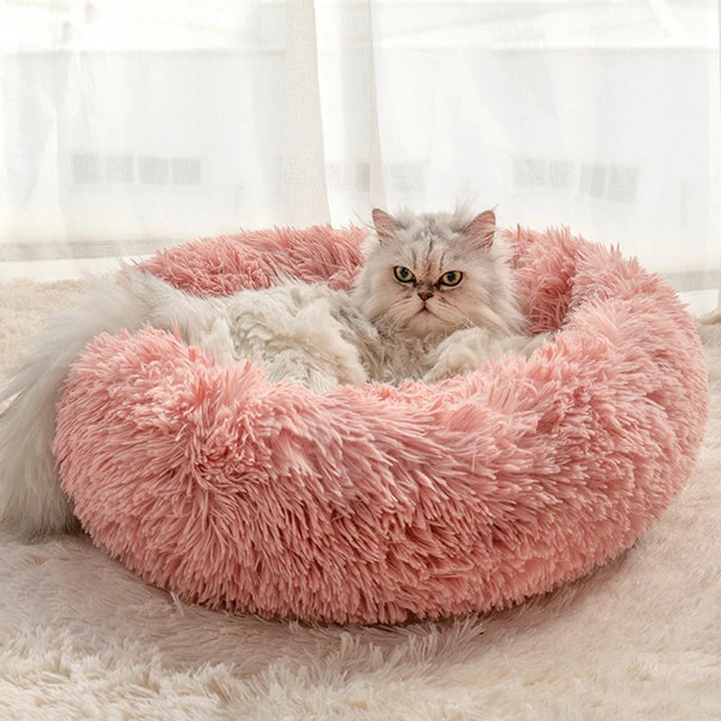 Роскошный пушистый домик для кошек котят мягкий теплый собак гнездо моющаяся