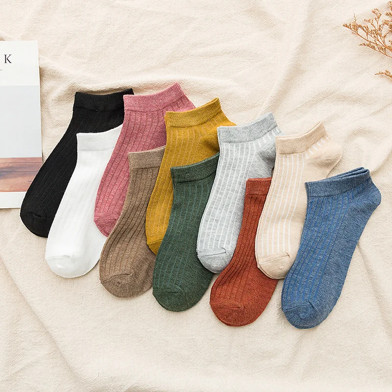 Anewmorn 20 Pairs Women Socks Invisible Mesh Short Socks Female Leisure Colorful Breathable Woman Ankle Boat Socks For Gift