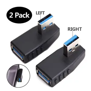Адаптер USB 3,0 90 градусов Папа-мама, соединитель, левый и правый угол