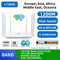 baibiaoda lt260a wireless 4g wifi router with sim card slot 2 4g5 8g dual band 1200mbps high speed 5g router 3g 4g lte router