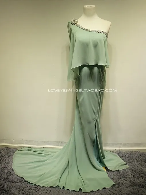 

free shipping crystal vestido de festa women summer dress 2018 new fashion sexy one shoulder long party evening elegant Dress