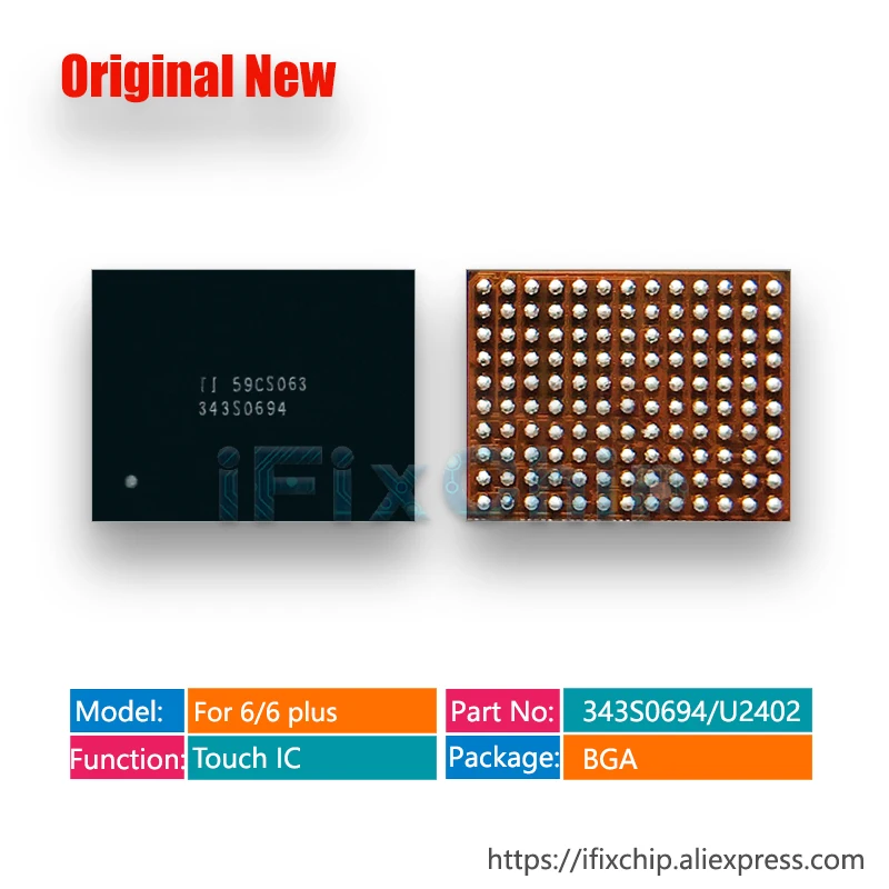 

10 шт./лот 100% новый 343S0694 для iPhone 6/6 Plus черный сенсорный трансмиттер IC U2402