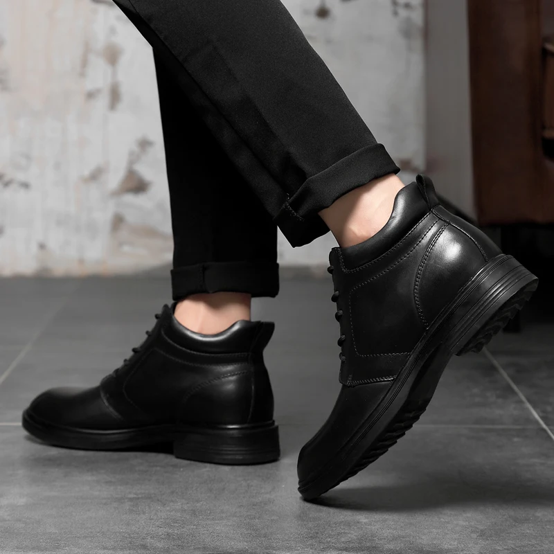 

Men Black Casual Shoes Casual Leather Shoes Men Mens Boots Sneakers Fashion Sneaker Man Outdoor Footwear 2020 Men's Sport