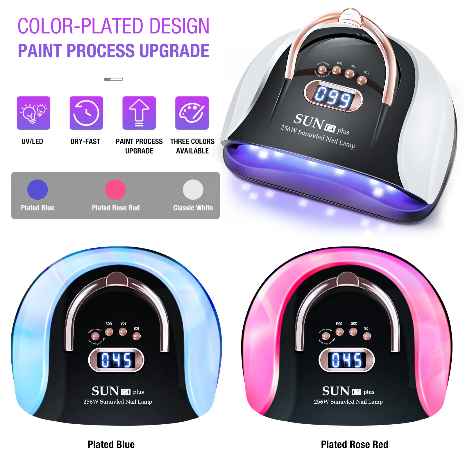 УФ-лампа SUN C4 Plus для сушки гель-лака 57LED с датчиком движения | Красота и здоровье