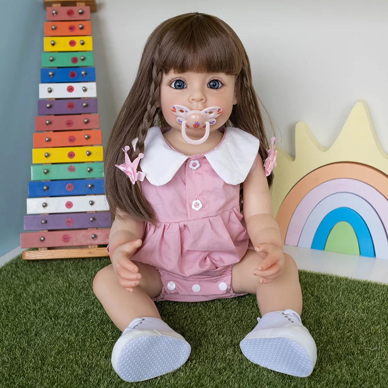 Полноразмерная силиконовая игрушка для новорожденных девочек 55 см | Игрушки и