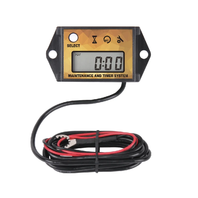 

Digital Inductive Tachometer LCD Waterproof Hour Meter for All Gasoline Engine ATV UTV Dirtbike Outboar Chainsaw Outboard Jet Sk