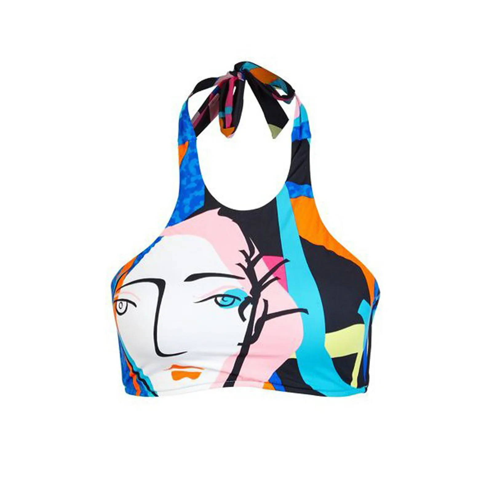 

Fashion Print Women'S Swimming Suit Beach Bikini Set High Waist Separate Beachwear Swimwear Women 2021 2 Piece Set Women Bikinis