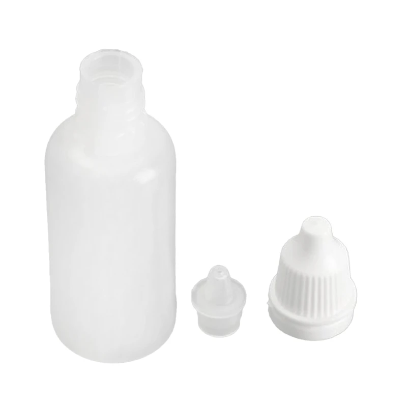 

50pcs Empty Plastic Squeezable Dropper Bottles