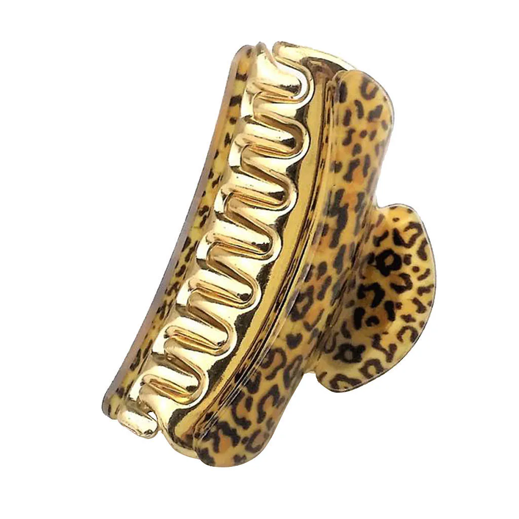 Women Leopard Large Hair Claw Grip Clips Pin Clamps Clasp Makeup Tools |