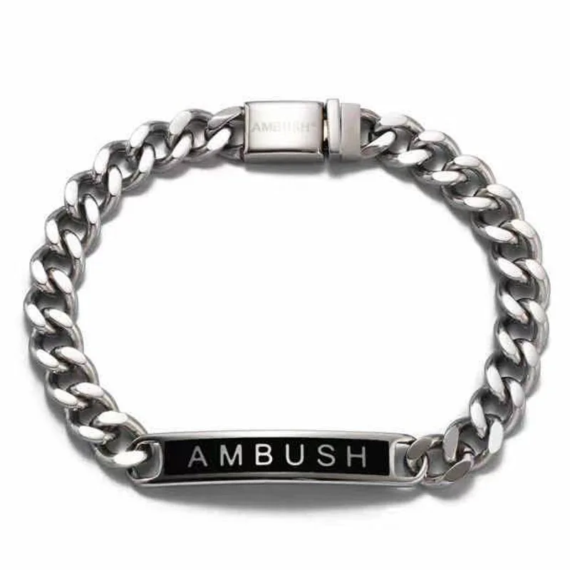 

Ambush Bracelet Cuban chain Function button 2021 Men Women Lovers Gift Hip-Hop Street High Quality Titanium steel Bracelet