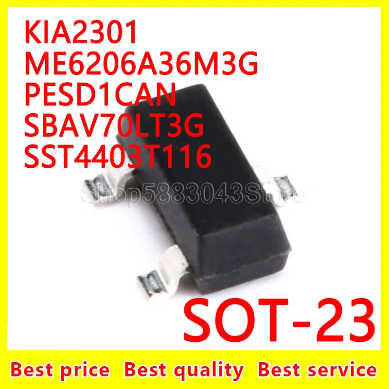 

(20 шт.) 100% Новый оригинальный KIA2301 ME6206A36M3G PESD1CAN sbab70lt3g SST4403T116 SOT-23 SOT23