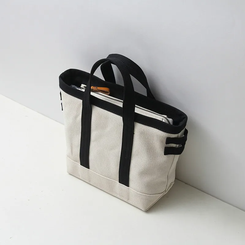 Новая Корейская версия холщовой сумки INS черно-белая сумка для покупок на одно
