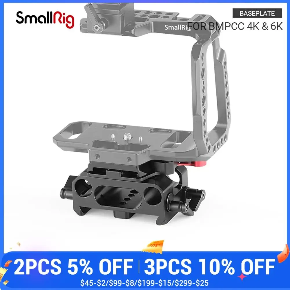 SmallRig BMPCC 4K Camera плита основание для Blackmagic Design Pocket Cinema (для Manfrotto 501PL ) W/ 15 мм Rail