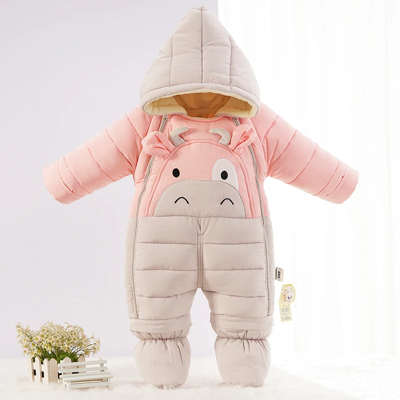 -30 degrees Russian new Cartoon bear winter overalls clothes baby jumpsuit kids girl coat infant snowsuit boy snow wear clothing | Детская