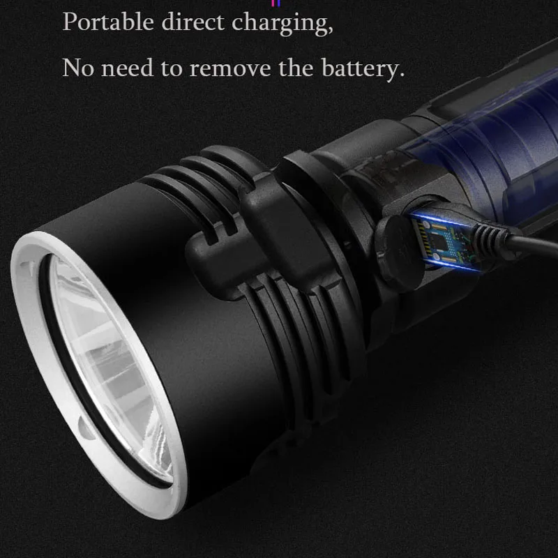 Super Powerful LED Flashlight USB charger lamp hunting led flashlight Waterproof Lamp Ultra Bright Camping tactical | Лампы и