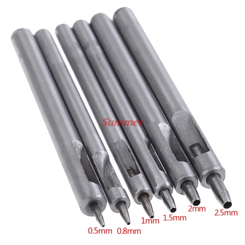 

New DIY Handmade Belt Punching Leather Hole Punch Hollow Drilling Tools Leather Handicraft Puncher Set Leather Tool 0.8MM-2.5MM
