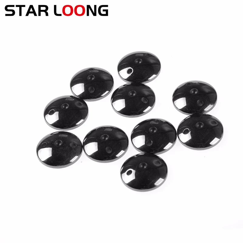 Немагнитный кулон из гематита круглый с двумя отверстиями 25*25 мм|Подвески| |