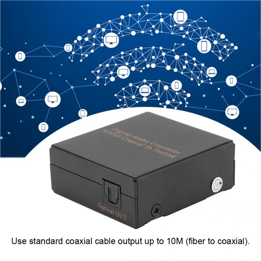 SPDIF/TosLink/коаксиальный цифровой аудио конвертер Трансвертер адаптер| |