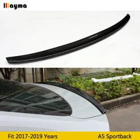 s5 style carbon fiber rear trunk spoiler for audi a5 4 door sportback 2017 2019 year a5 sline s5 car styling back spoiler wing