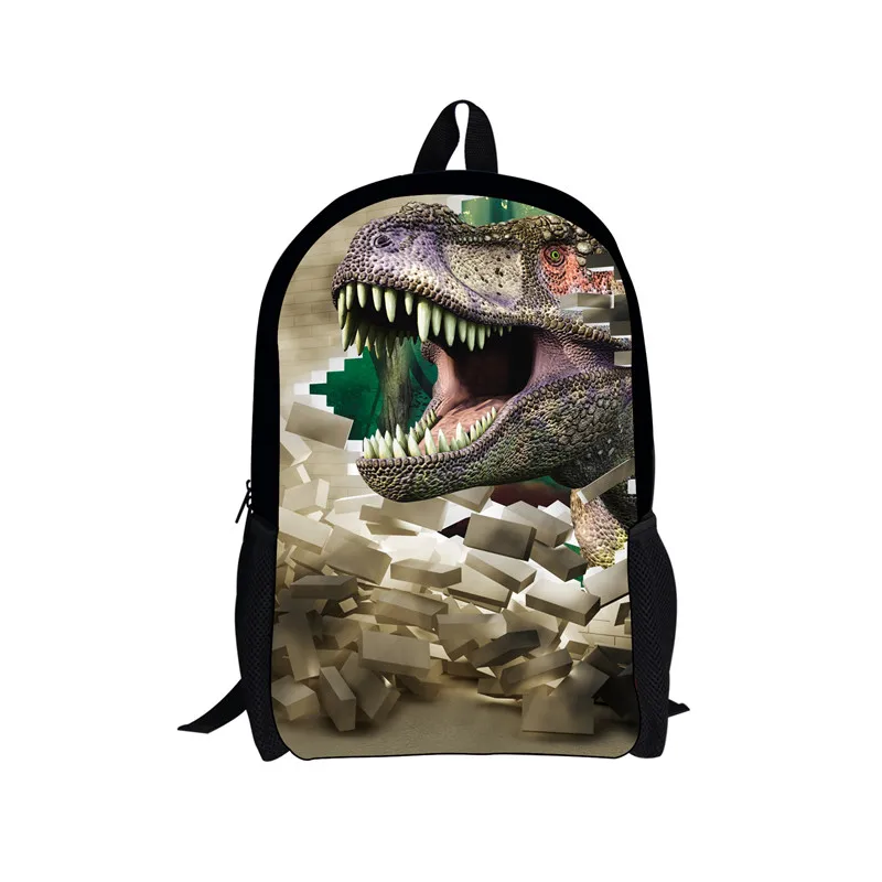Школьный рюкзак с рисунком Юрского периода тираннозавра Рекс, детский школьный ранец для мальчиков и девочек, Студенческая сумка с 3D принто...