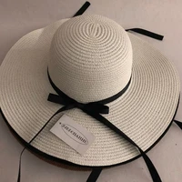 casual summer straw hat women big wide brim beach hat sun hat foldable sun block uv protection panama hat bone chapeu feminino