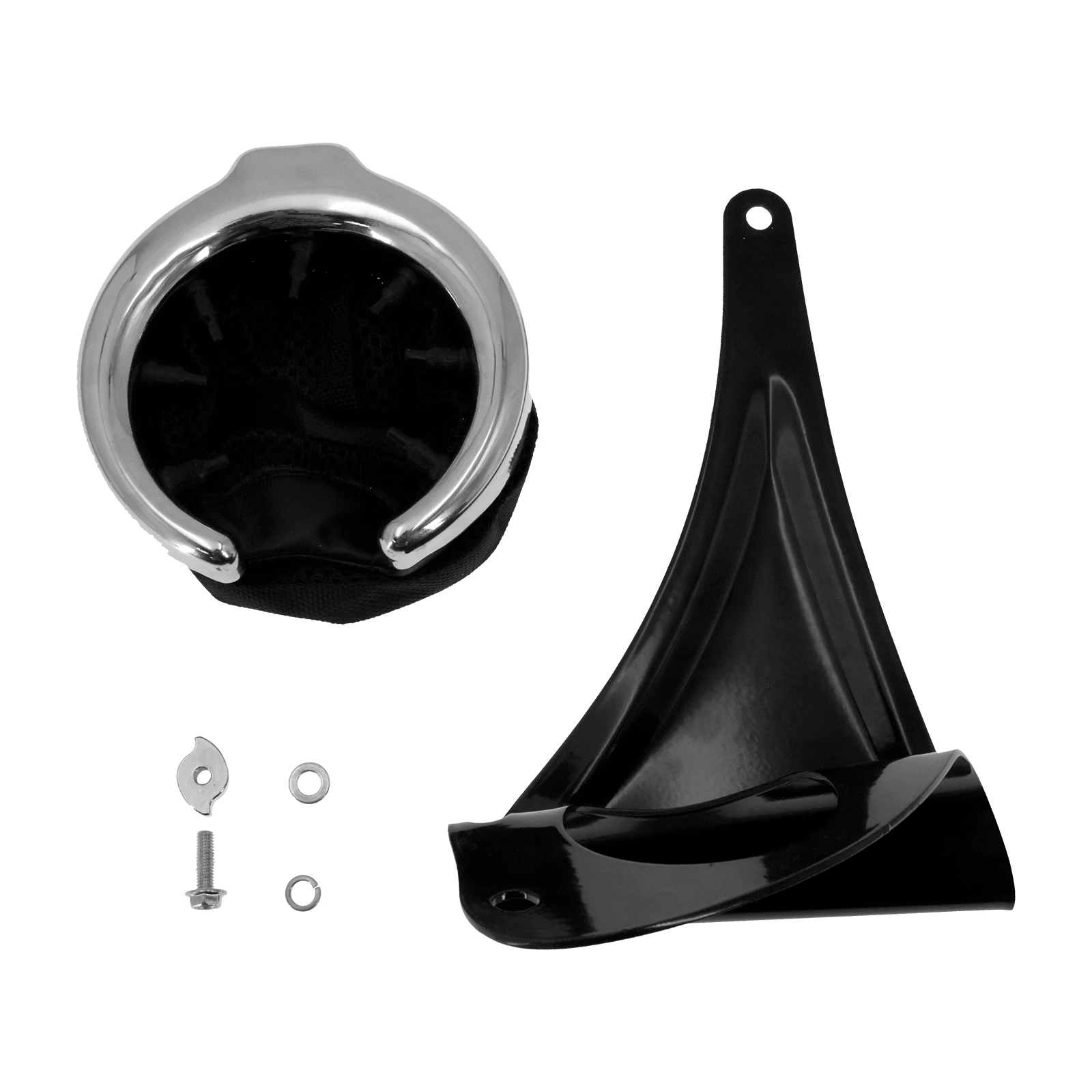 Barato Soporte De Bebidas Para Pasajero De Motocicleta, Con Cesta De Malla, Taza De Agua Trasera De Acero Para Harley Touring 14-20 CVO Electra Road Glide