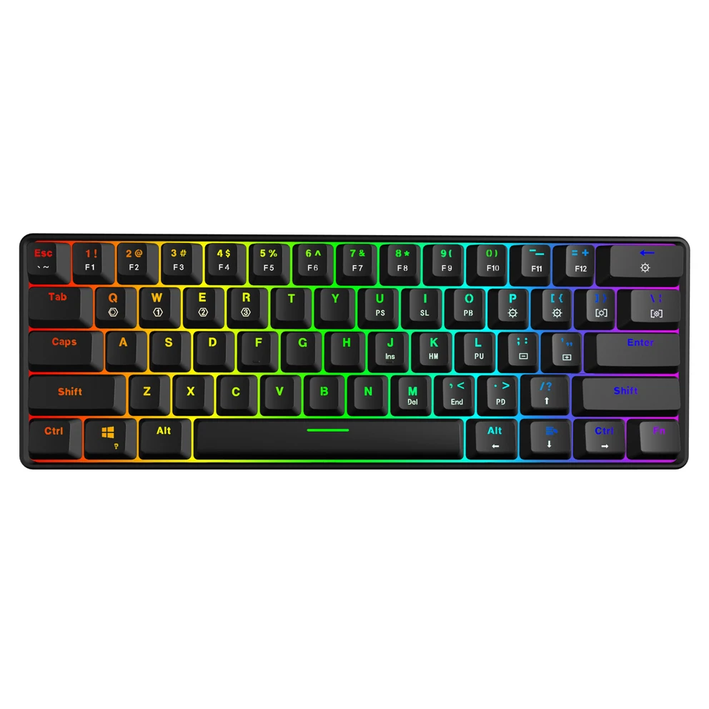 Механическая клавиатура GK61S с горячей заменой Bluetooth RGB подсветка кабель Tyce C