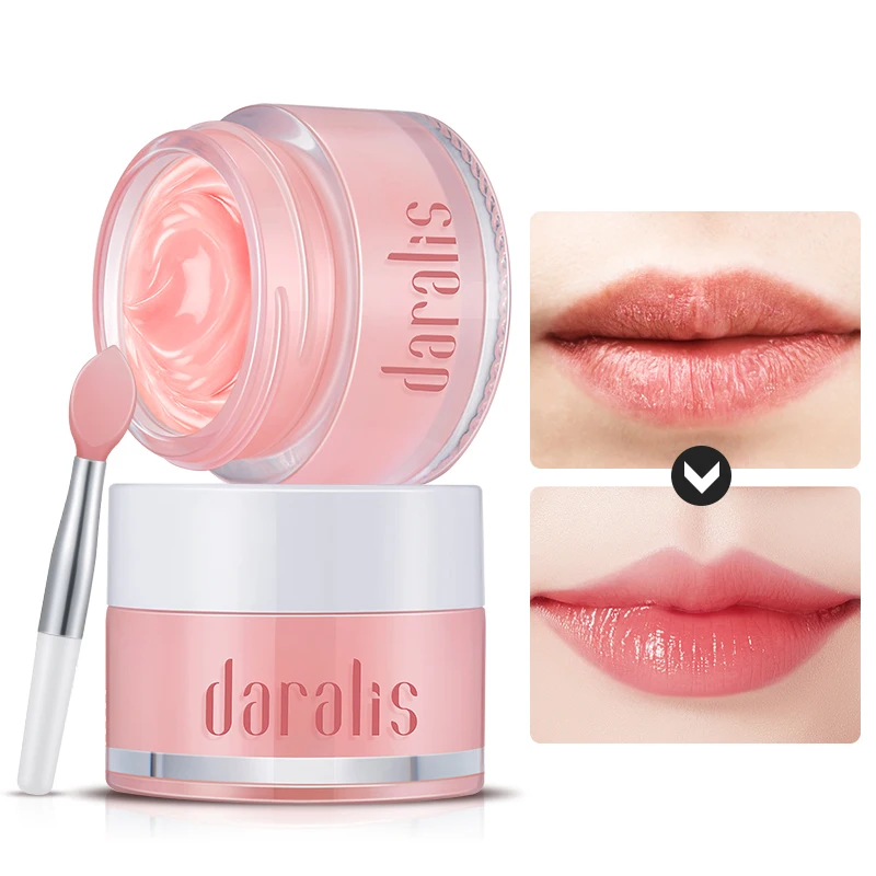 Daralis, 15 г, Клубничная маска для сна, ночной бальзам для поддержания сна, увлажняющий бальзам для губ, отшелушивающий бальзам для губ
