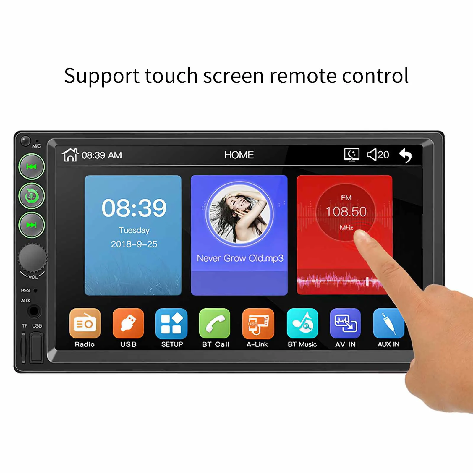 Универсальный 7-дюймовый автомобильный MP5 плеер Bluetooth Сенсорный аудио стерео