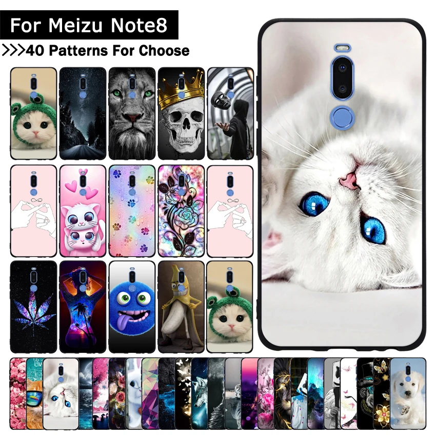 Чехол для Meizu Note 8 мягкий силиконовый ультратонкий защитный чехол с цветным