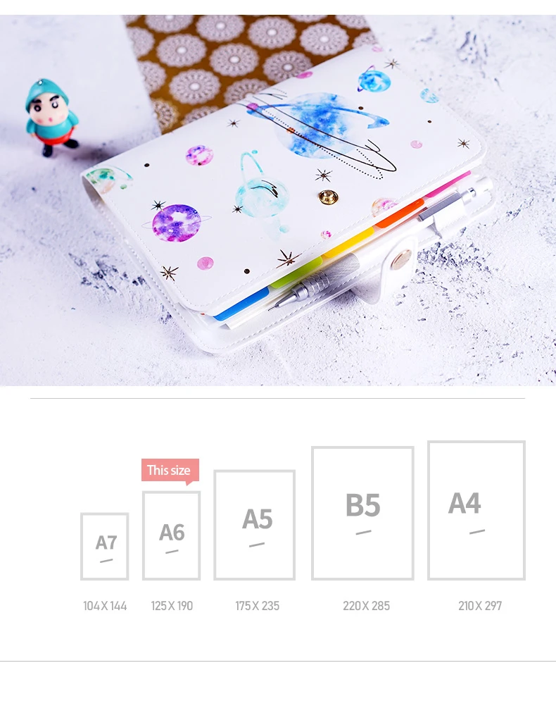 Planet notebook Planner Обложка милый креативный ручной ежедневник дневник записная книжка с подарками школьные канцелярские принадлежности