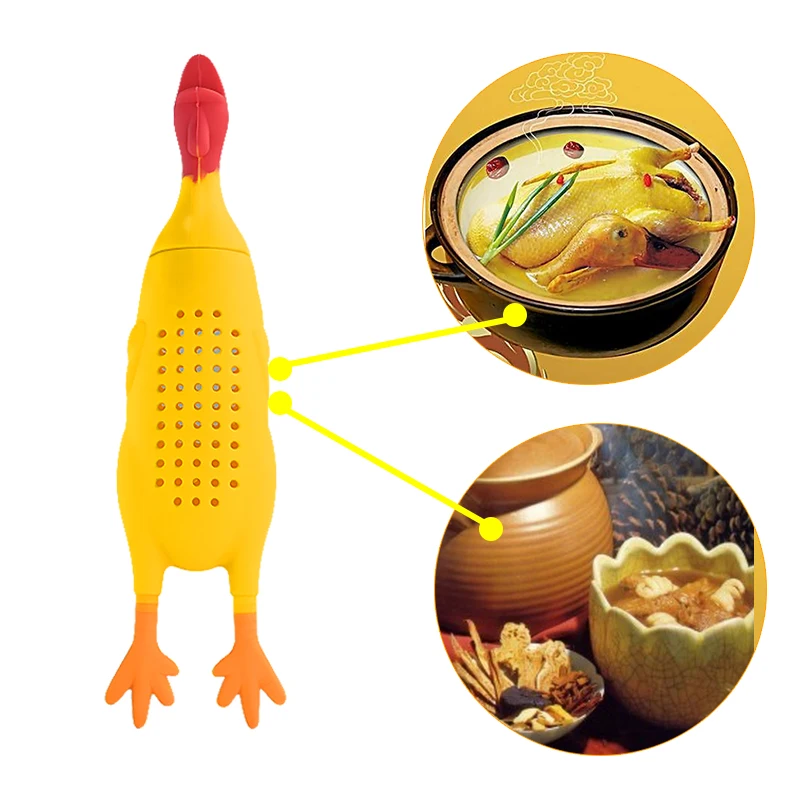 Курица визжит куриный горшок тушеный суп приправа креативный кухонный гаджет