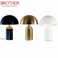 brother modern desk lamp creative design mushroom bedside indoor led table light for home