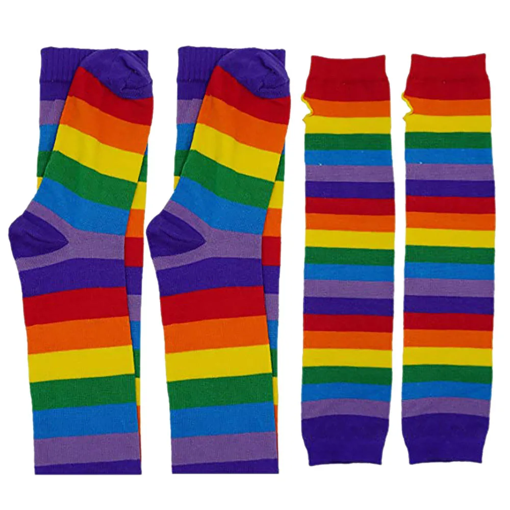 Носки и перчатки в стиле панк/готика милые теплые дышащие удобные мягкие полоску