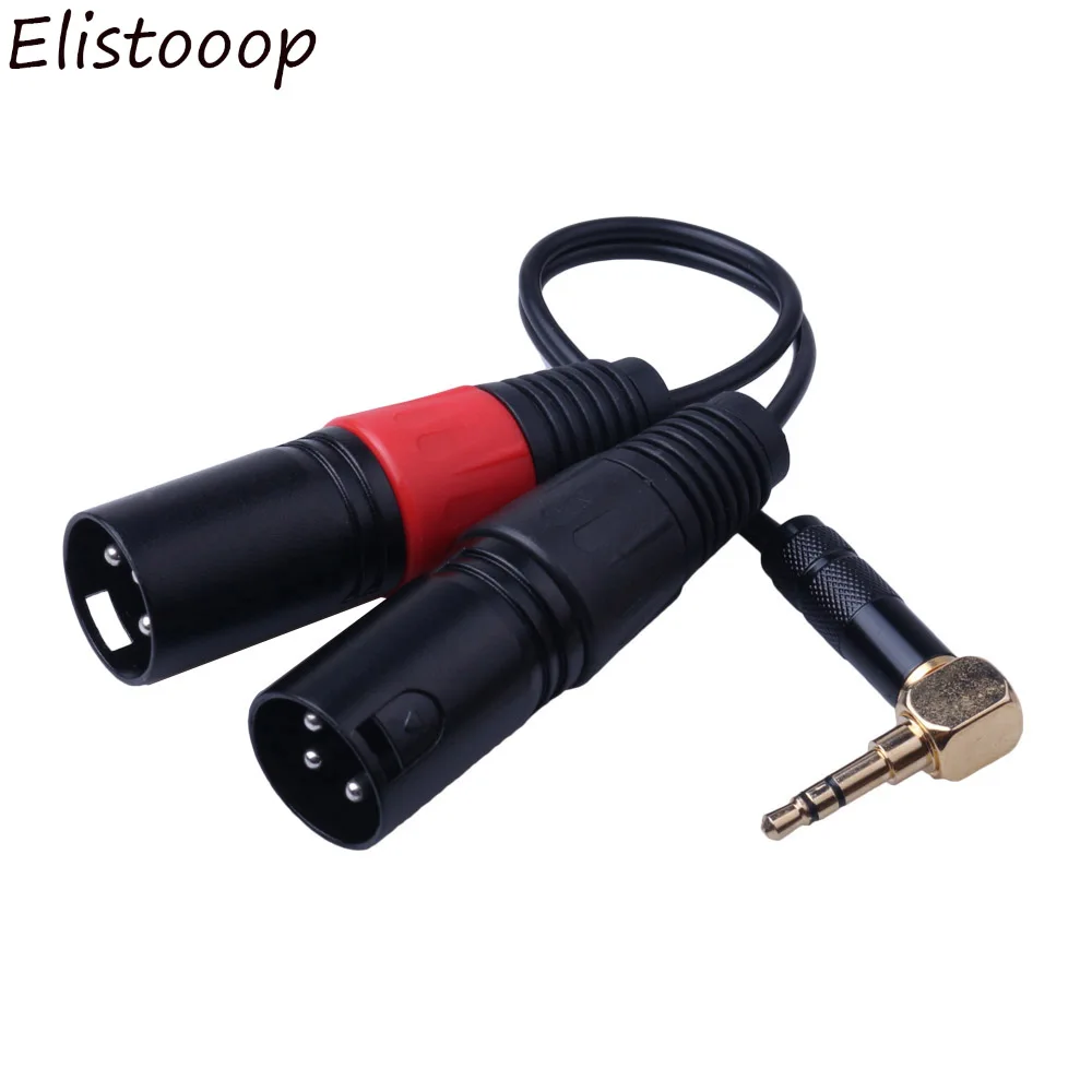 Elistooop 3 5 мм TRS 1/8 дюймов стерео папа на двойной XLR 3Pin Y сплиттер микрофон аудио
