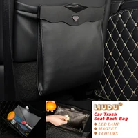 Led Dual-use Storage Bag Car Vehicle Trash Rubbish Bin Garbage Can Styling Dust Case Seat Back Bag  For Ford Ashtray Barrel