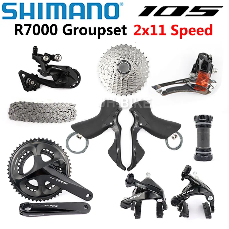 

SHIMANO 105 R7000 Groupset 2x11 Speed Derailleurs Road Bicycle Kit 50-34T 52-36T 53-39T 170/172.5/175mm Upgrade From 5800