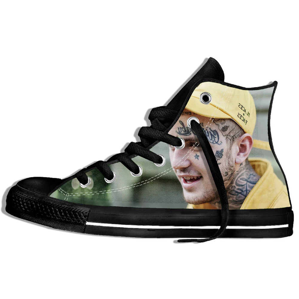 

Кроссовки мужские/женские с 3D-принтом, популярная аниме рэпер, Lil Peep, повседневная обувь в стиле Харадзюку