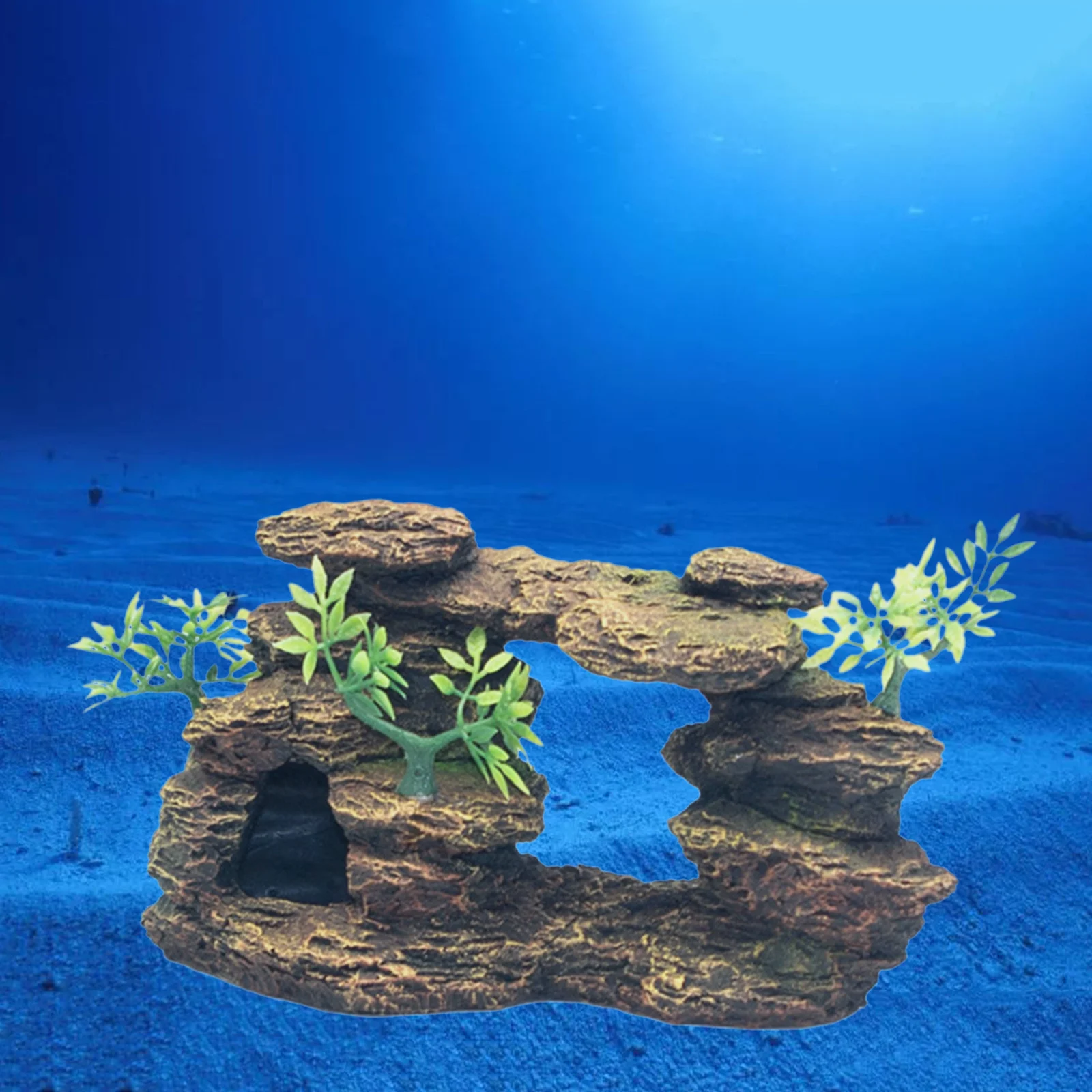

Fish Tank Mountain Ornament View Stone Rockery Aquarium Decor House Cave