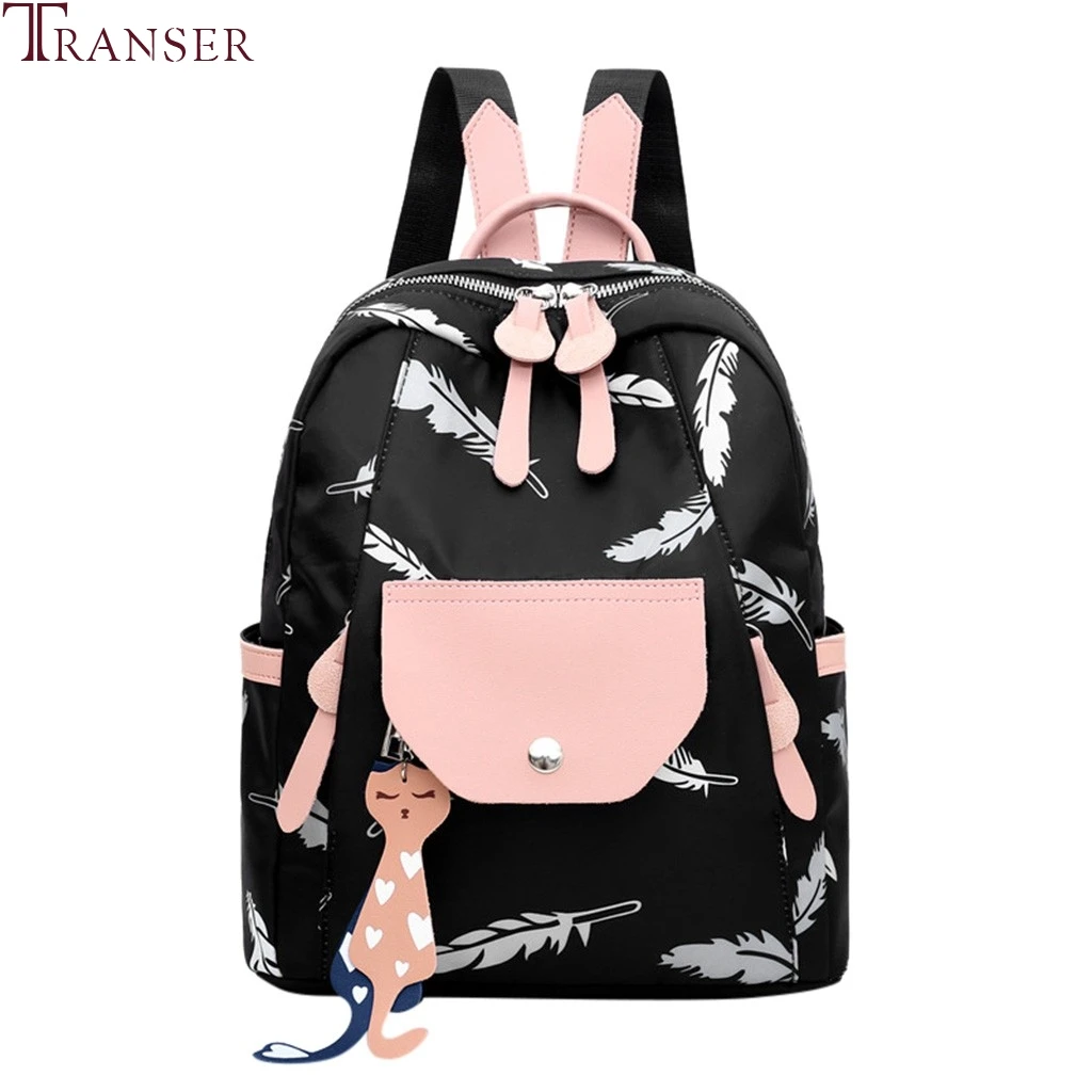 Transer Новая Женская Дамская Мода Листья граффити школьная сумка тоут плечевой