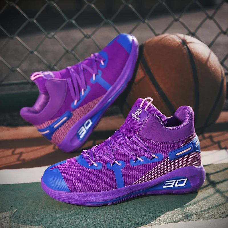 

Basketball shoes unisex basketballshoes lightweight high ankle outdoor large size men basketball sneakers couple basketballshoes