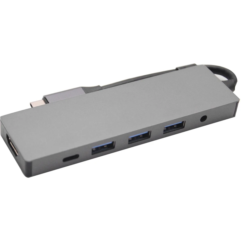 

USB-хаб 6-в-1 с выходом 4K HDMI, 3 порта USB 3,5, 20 Вт