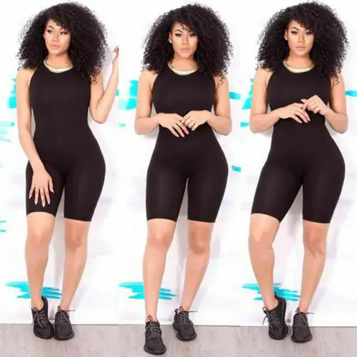 Женский комбинезон без рукавов сексуальный Повседневный Облегающий для клуба